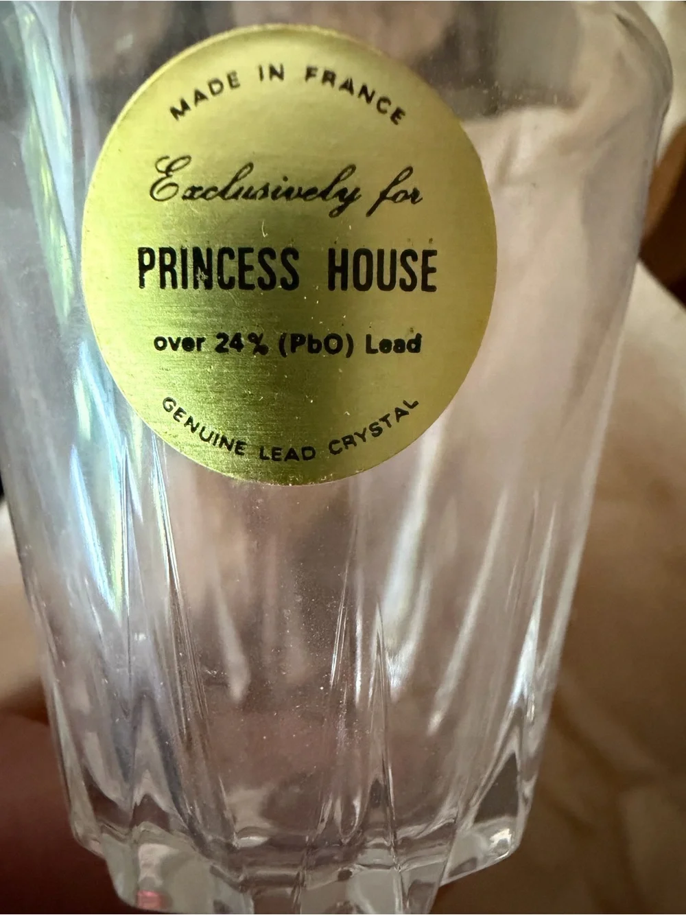 NIB- Princess House Clear Crystal Wine Glasses (small) Set of 8